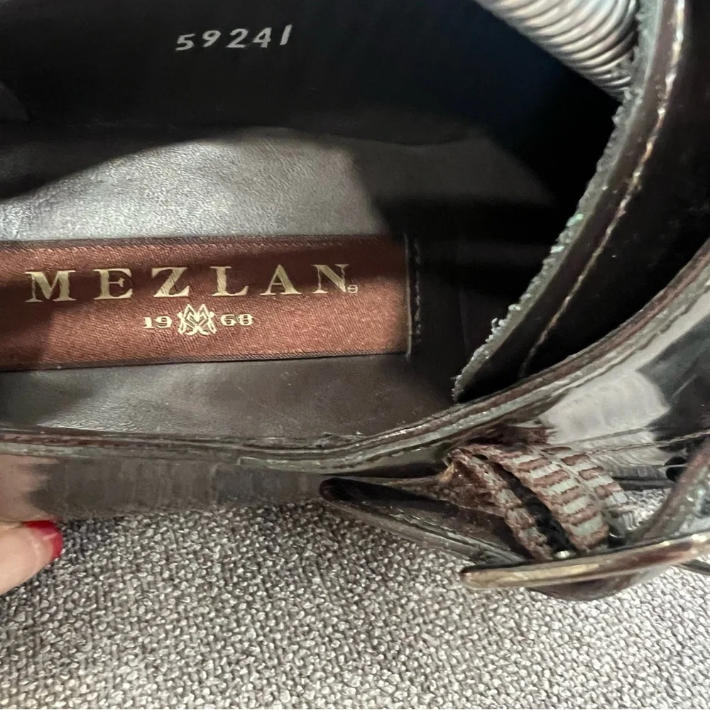 Mezlan monk straps leather loafers size‎ 7